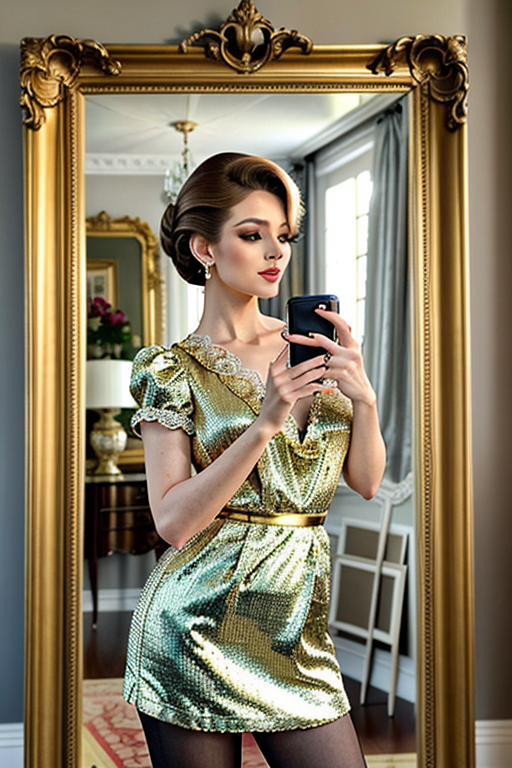 mirror photo poses girl